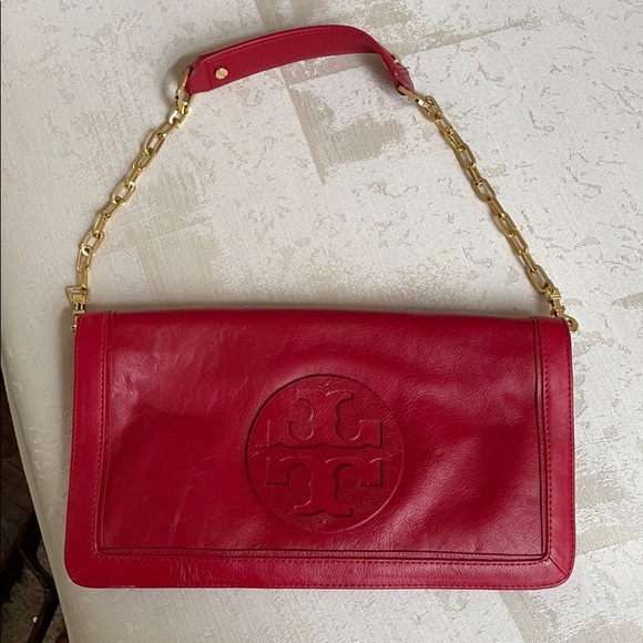 Red leather Tory Burch purse - Picture 2 of 6